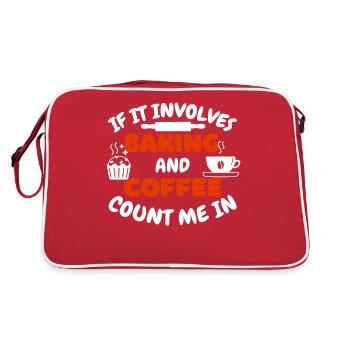 Baker Coffee Confectioner Café Bakery Coffee Baking - Retro Bag - red/white - Back