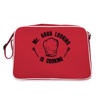 Mr. good look is cooking - Koch kochen Küche - Sac Retro - rouge/blanc - Dos