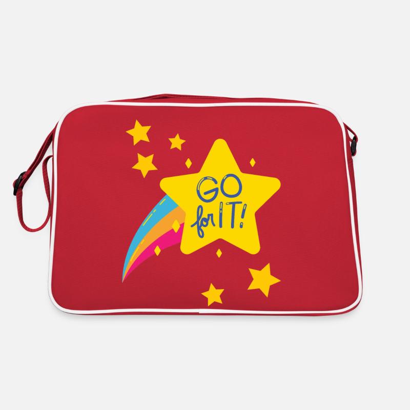 GO for it / Motivation for more courage / Gift idea Retro Bag