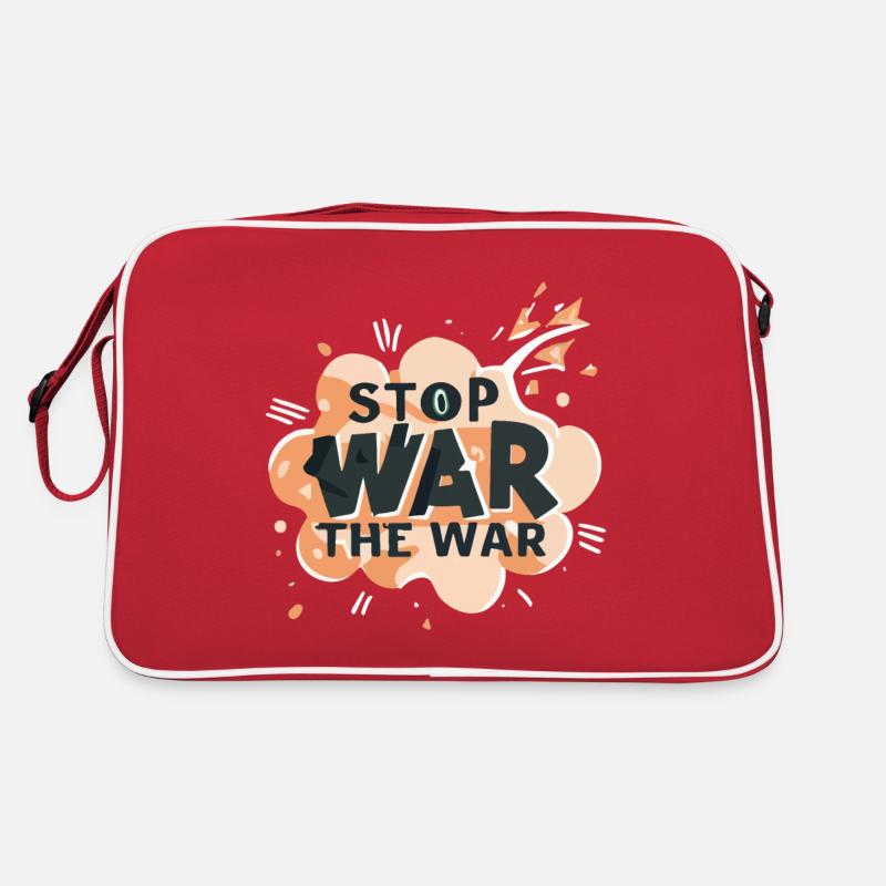 STOPPT DEN KRIEG Retro Tasche