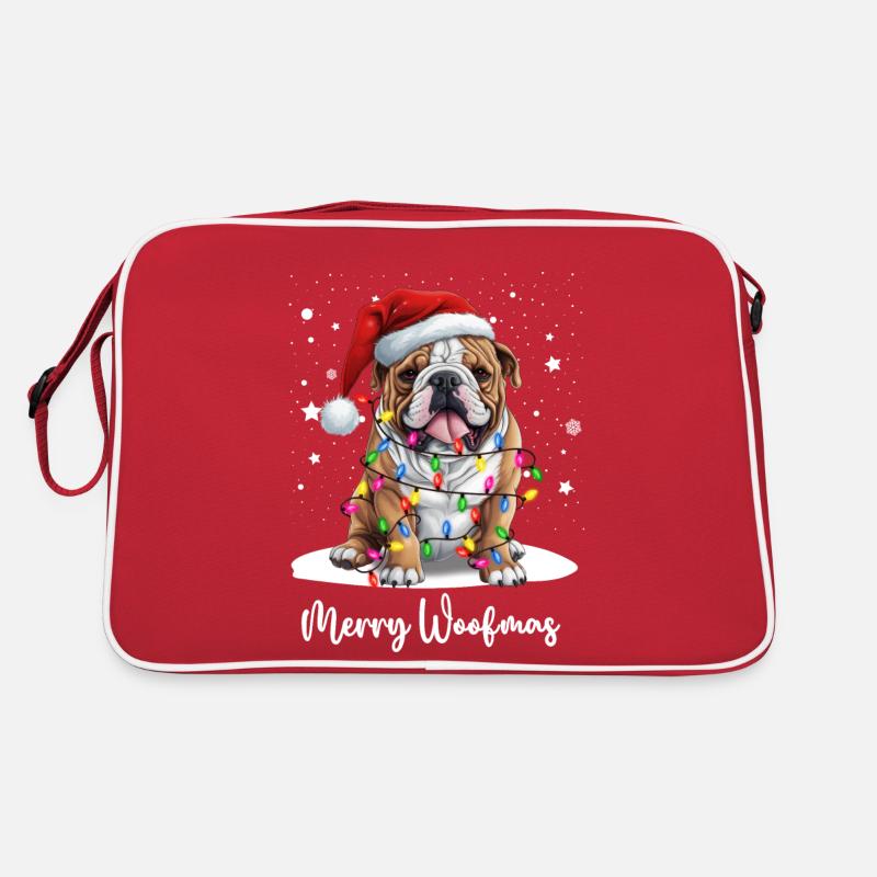 Chiot bouledogue Joyeux Noël Woofmas Sac Retro
