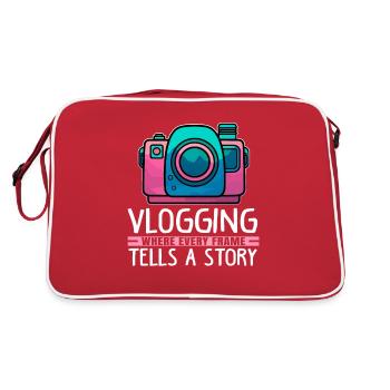 Vlogging where every Frame tells a Story - Retro Bag - red/white - Back
