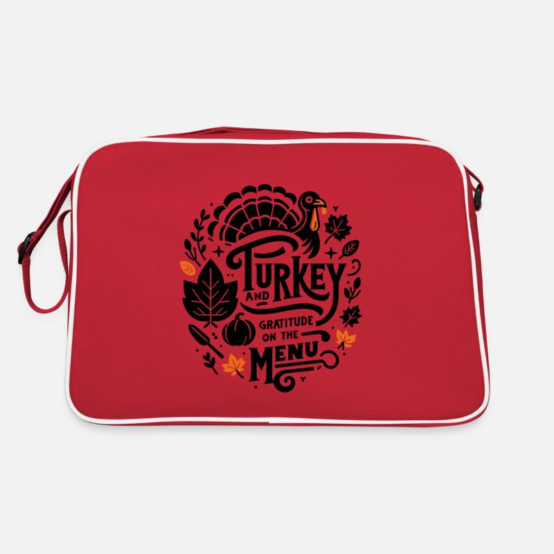 Turkey and Gratitude on the Menu Retro Bag