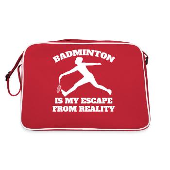 Badminton Badminton Badminton Fan Badminton Team - Retro Bag - red/white - Back