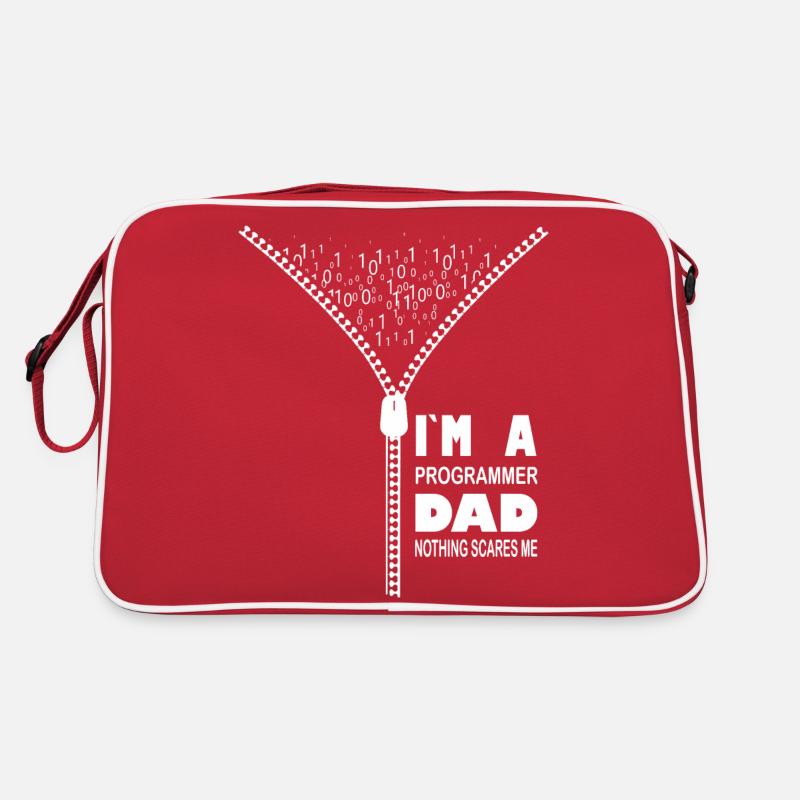 Je suis un papa programmeur, rien ne me fait peur Sac Retro