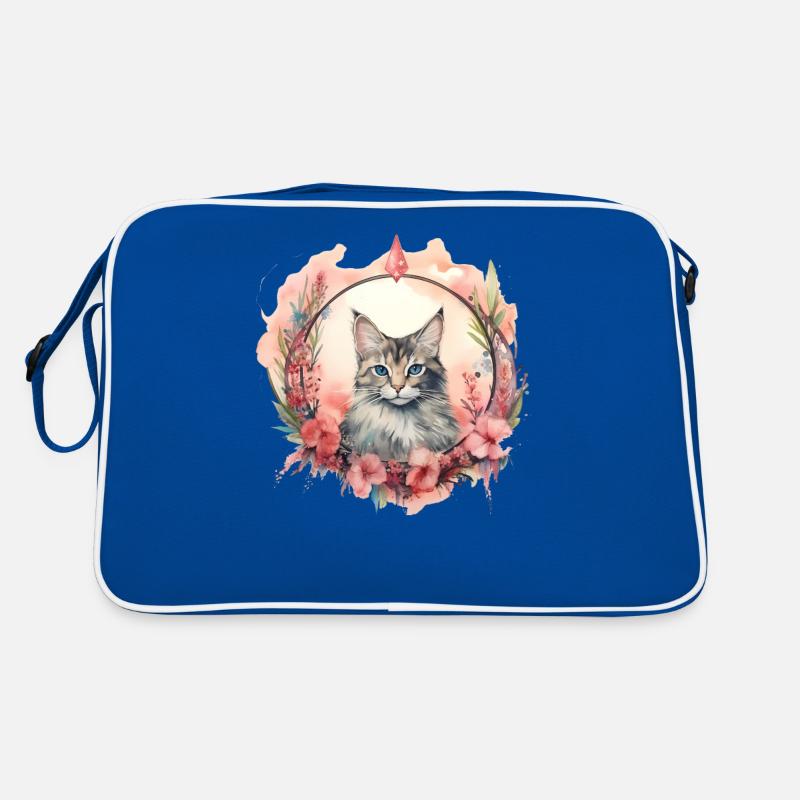 Manx-Katze Boho-Stil, Liebeskatzen Retro Tasche