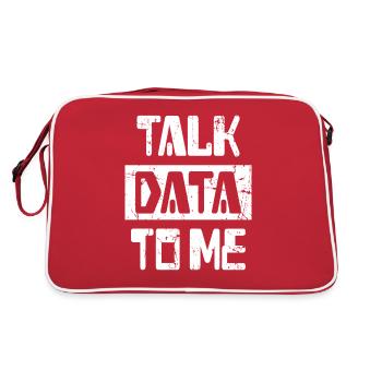 Talk Data to me IT Data Scientist Gift - Retro Bag - red/white - Back