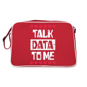 Talk Data to me IT Data Scientist Gift - Retro Bag - red/white - Back