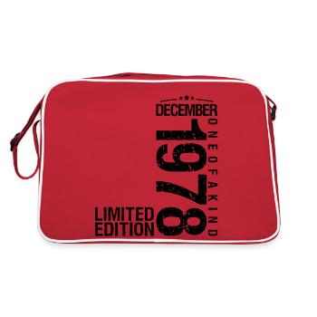 Anniversaire Décembre 1978 Décembre né en December - Sac Retro - rouge/blanc - Dos
