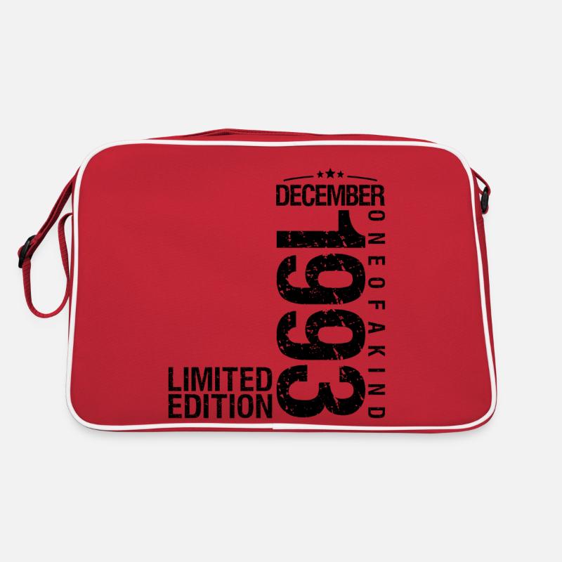 Birthday December 1993 December born in December Retro Bag