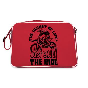 Le secret de la vie ? Profitez simplement de la balade - Sac Retro - rouge/blanc - Dos