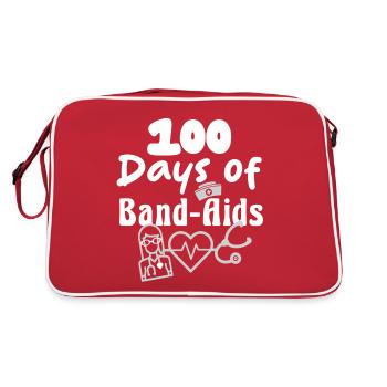 School of Nursing 100 Days of Band-Aids - Retro Bag - red/white - Back