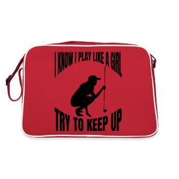 Golfers Golf Golf Club Golf Course Golf - Retro Bag - red/white - Back