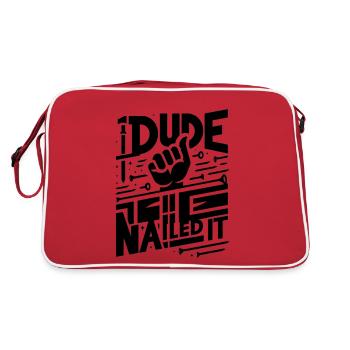Dude Nailed It 5 - Retro Bag - red/white - Back