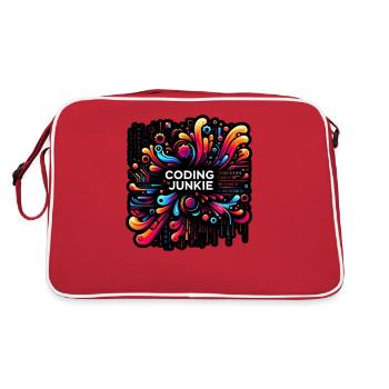 Coding Junkie 12 - Retro Tasche - Rot/Weiß - Hinten