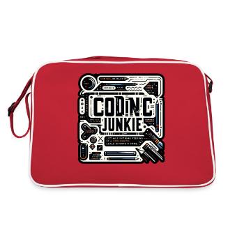 Coding Junkie 11 - Retro Tasche - Rot/Weiß - Hinten