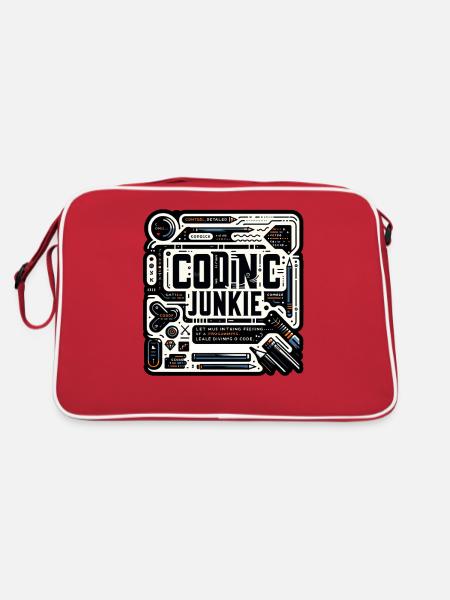 Accro au codage 11 - Sac Retro - rouge/blanc - Dos