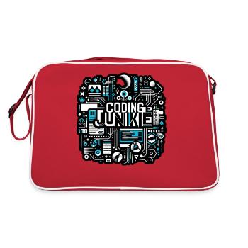 Coding Junkie 16 - Retro Tasche - Rot/Weiß - Hinten