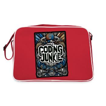 Coding Junkie 14 - Retro Tasche - Rot/Weiß - Hinten