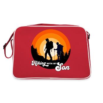 Hiking with my son - wandern mit meinem Sohn - Retro Bag - red/white - Back