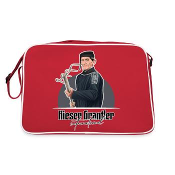 Rieser Grantler // Illustration - Retro Tasche - Rot/Weiß - Hinten