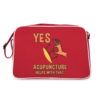 Oui, l’acupuncture aide à cela 4 - Sac Retro - rouge/blanc - Dos