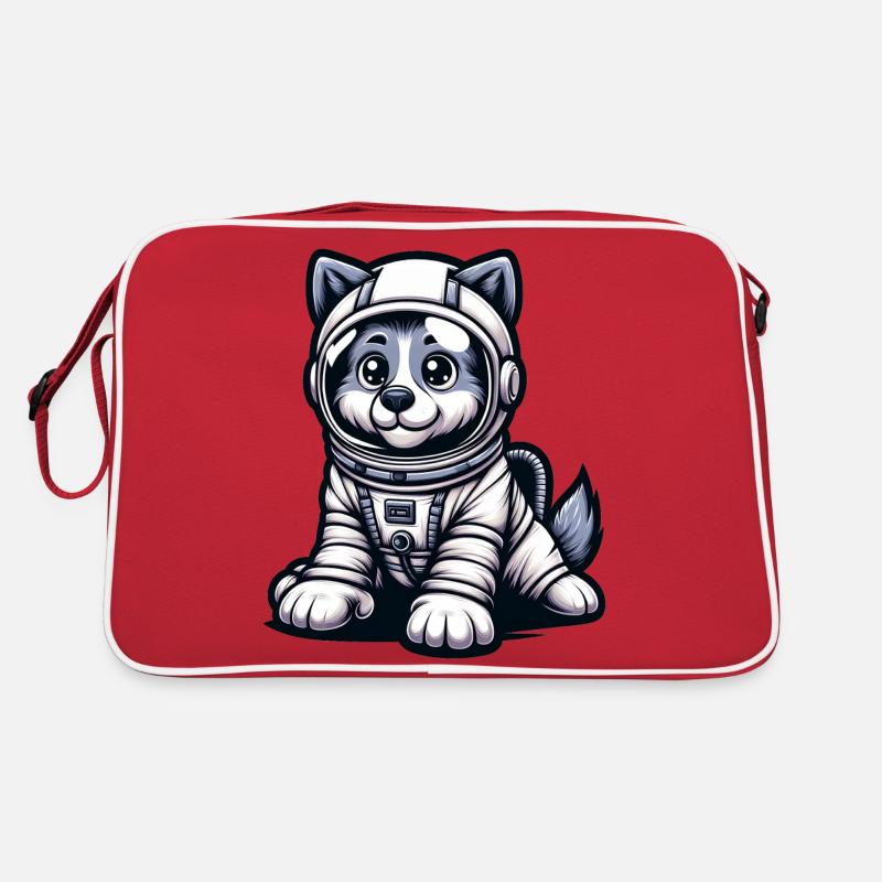 Chien mignon astronaute Sac Retro