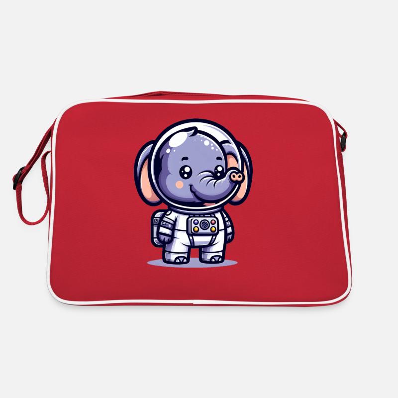 Cute Elephant Astronaut Retro Bag