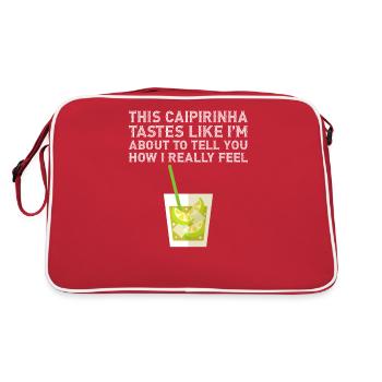 Cette caipirinha a le goût du citron que j’ai vraiment - Sac Retro - rouge/blanc - Dos