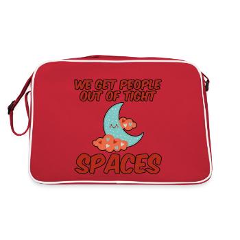 We Get People Out Of Tight Spaces 4 - Retro Bag - red/white - Back
