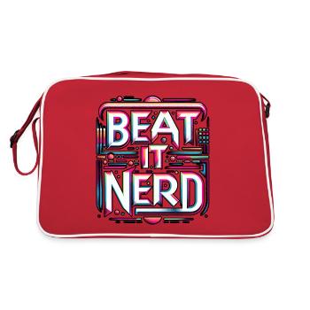 Beat it Nerd 10 - Retro Bag - red/white - Back