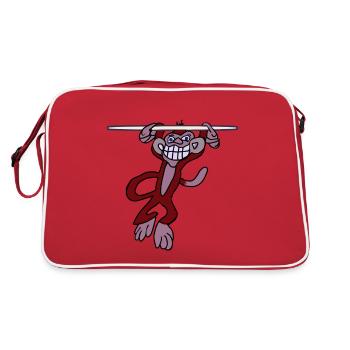 Cheser Monkey - Retro Bag - red/white - Back