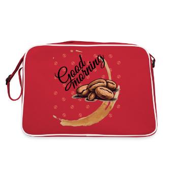 Good Morning Coffee Grains de café - Sac Retro - rouge/blanc - Dos
