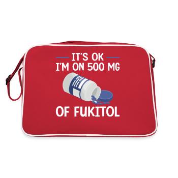 Fukitol Pharma Humour Soulagement du Stress Tee - Sac Retro - rouge/blanc - Dos