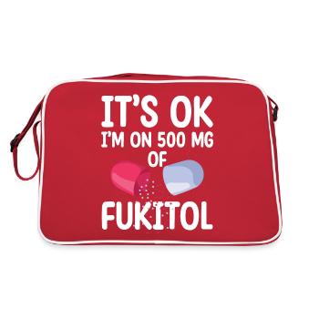 Fukitol Pharma Humour Soulagement du Stress Tee - Sac Retro - rouge/blanc - Dos