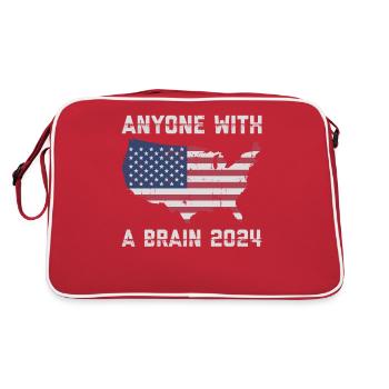 T-shirt anti- Brain Vote Democracy 2024 - Sac Retro - rouge/blanc - Dos