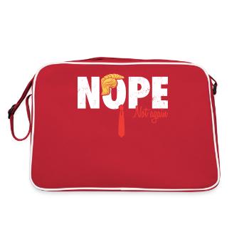 Drôle  Nope Pas plus Satire Vêtements - Sac Retro - rouge/blanc - Dos