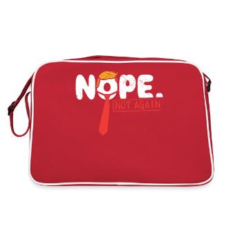 Drôle  Nope Pas plus Satire Vêtements - Sac Retro - rouge/blanc - Dos