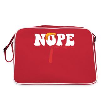 Drôle  Nope Pas plus Satire Vêtements - Sac Retro - rouge/blanc - Dos