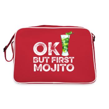 OK But First Mojito Lover T-Shirt Funny Alcohol - Retro Bag - red/white - Back