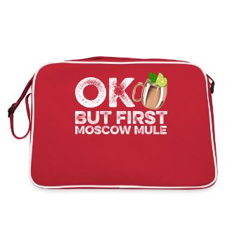 OK But First Moscow Mule Lover T-Shirt Funny Wine - Retro Bag - red/white - Back