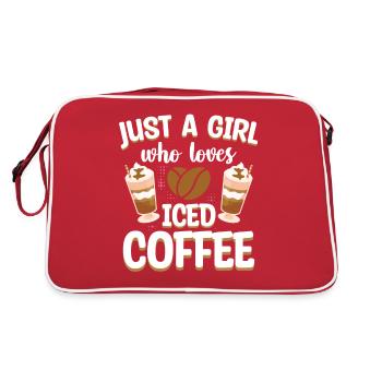 "girl Loves Iced Coffee Summer Tee" - Retro Bag - red/white - Back