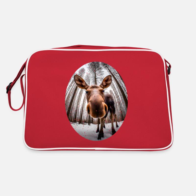 Elch lustig und witzig Retro Tasche