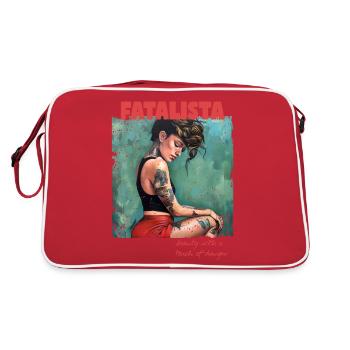 Femme Fatal Fatalista Beauty with a Touch Danger - Retro Bag - red/white - Back