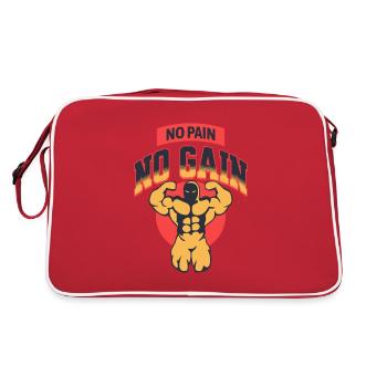 T-shirt No Pain No Gain Gym Inspiration - Sac Retro - rouge/blanc - Dos