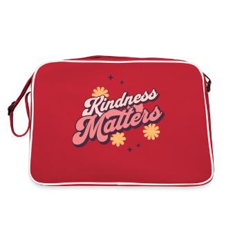 Hippie-t-shirt „kindness Matters Teacher“ - Retro Tasche - Rot/Weiß - Hinten