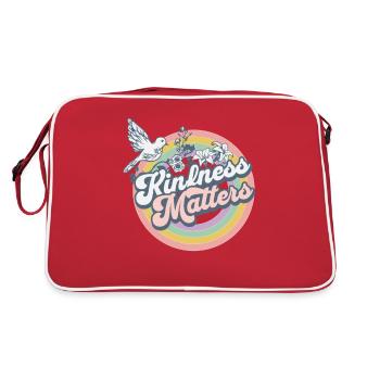 Hippie-t-shirt „kindness Matters Teacher“ - Retro Tasche - Rot/Weiß - Hinten