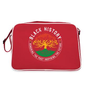 Black History Month Honouring & Inspiring Tee - Retro Bag - red/white - Back