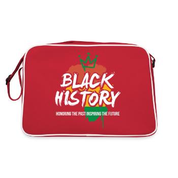 Black History Month Honouring & Inspiring Tee - Retro Bag - red/white - Back