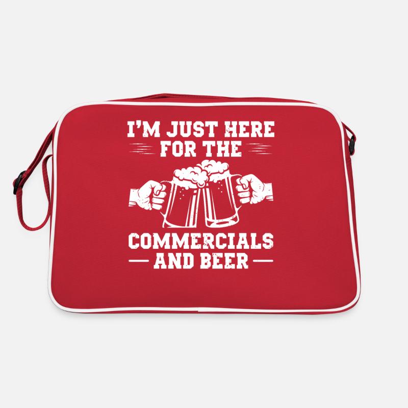 Halbzeit-werbespots Und Bier-t-shirt Retro Tasche